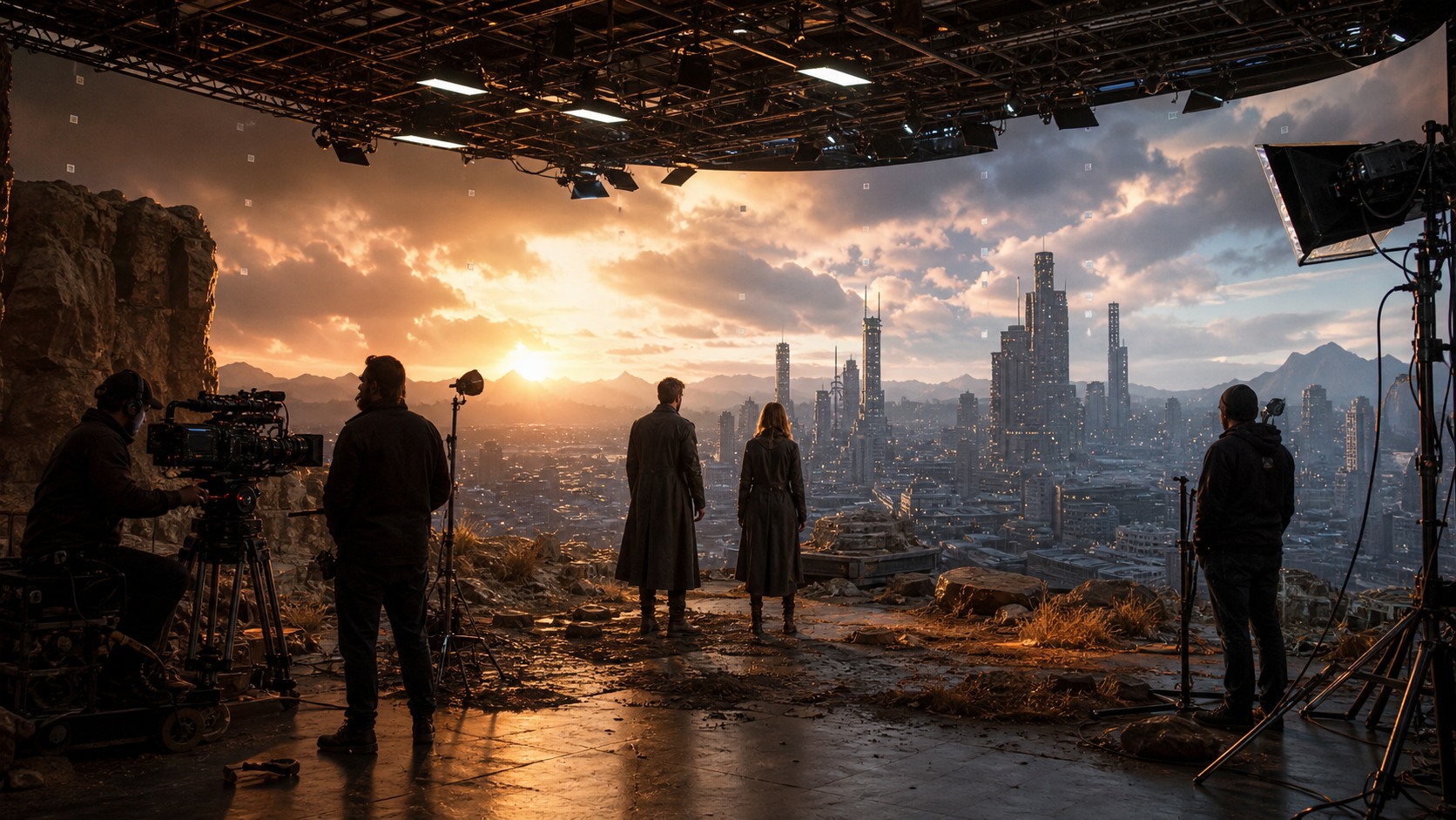 How AI Models Replace Green Screens With Virtual Sets